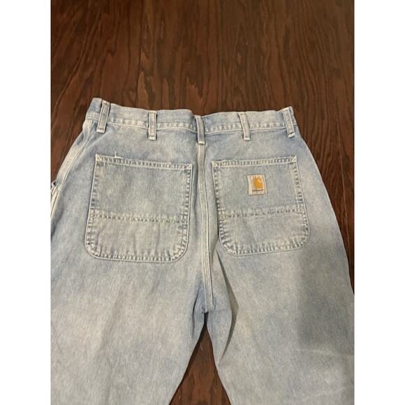 CARHARTT WIP SIMPLE PANT DENIM BLUE STONE WASHED 36/25 cut offs - Picture 3 of 10